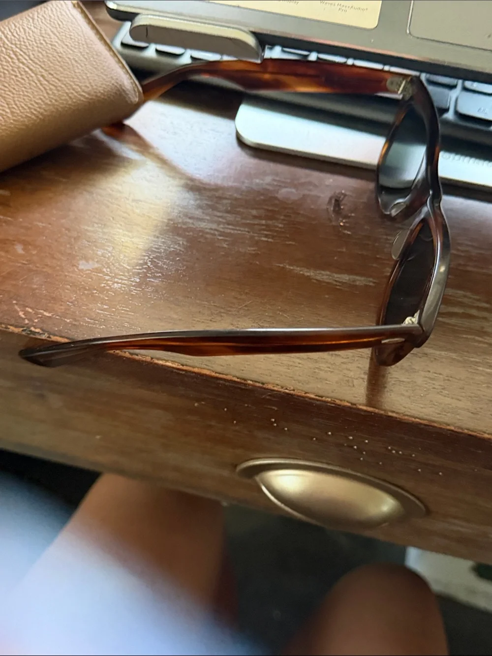Vintage B&L Ray Ban Brown Tortoiseshell Sunglasses with tan soft case